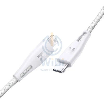 RAVPower Nylon Braided Type-C to Lightning Cable (1.2m/3.9ft) – White Accessories > Cables & Converters > Cables