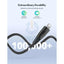 RAVPower Nylon Braided Type-C to Lightning Charging Cable - 0.3 Meter / Black Accessories > Cables & Converters >
