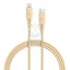 RAVPower Nylon Braided Type-C to Lightning Charging Cable - 2m / 6.6ft / Gold Accessories > Cables & Converters > Cables