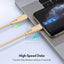 RAVPower Nylon Braided Type-C to Lightning Charging Cable - 2m / 6.6ft / Gold Accessories > Cables & Converters > Cables