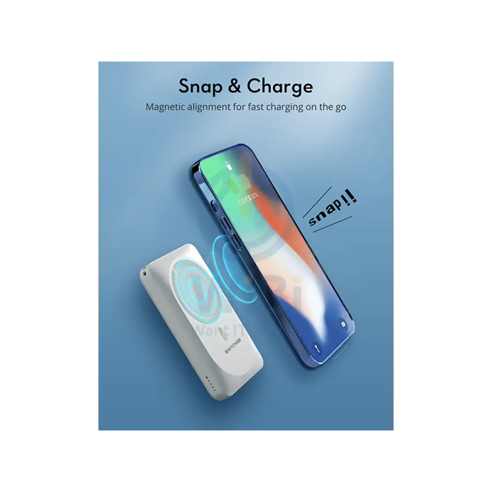 بنك راف باور PD 20W 20W 10000 مللي امبير مغناطيسي لاسلكي طاقة - بنك أبيض اكسسوارات > طاقة محولات
