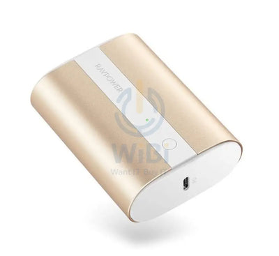 RAVPower PD + QC 2-Port Power Bank - 10,000mAh / 18W / Metallic Gold Accessories > Power Adapters