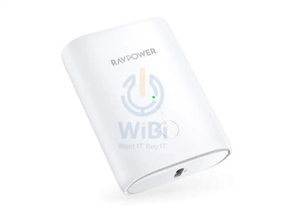 RAVPower PD + QC 2-Port Power Bank - 10,000mAh / 18W / White Accessories > Power Bank