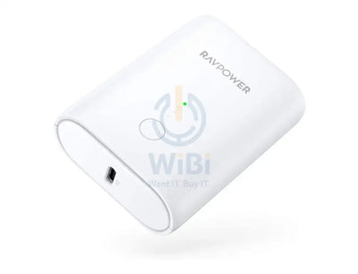 RAVPower PD + QC 2-Port Power Bank - 10,000mAh / 18W / White Accessories > Power Bank