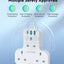 RAVPower Pioneer 20W 3 port charger with 3 AC plug - White Accessories > Power > Power Protection > Surge Protector >