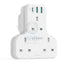 RAVPower Pioneer 20W 3 port charger with 3 AC plug - White Accessories > Power > Power Protection > Surge Protector >