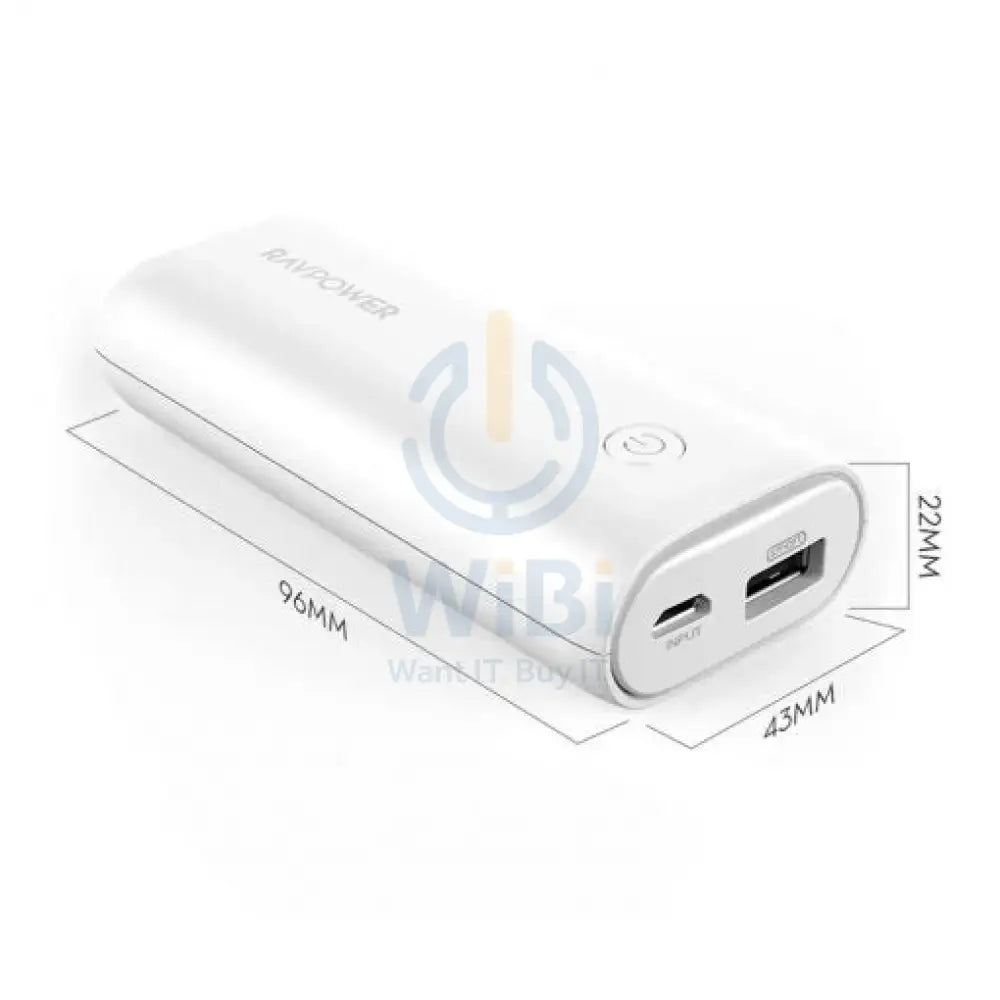 RAVPower Power Bank Portable Charger - 6700mAh / White Accessories > Power Bank