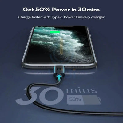 RAVPower RP-CB1016 TypeC-Lightning Cable 1m TPE Black Accessories > Cables & Converters > Cables