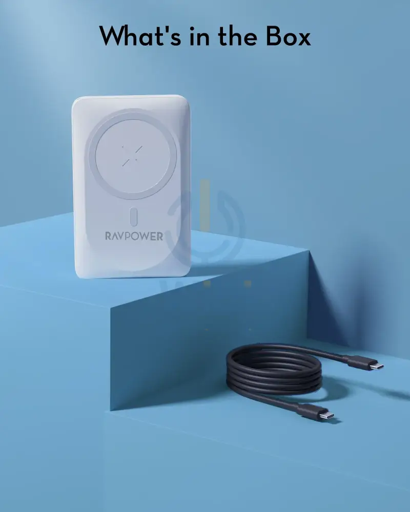 Ravpower RP-PB1212 10000mAh Magnetic Wireless Powerbank - White Accessories > Power Bank