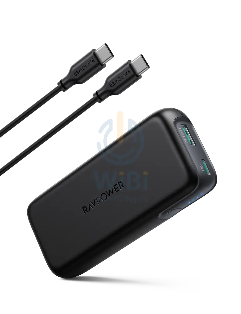 RAVPower RP-PB186 10000mAh PD Pioneer Portable Charger - 20W / 2-Port / Black Accessories > Power Bank