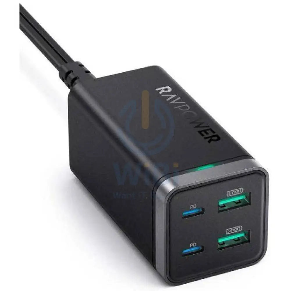 RAVPower RP-PC136 PD Pioneer 65W 4-Port Wall Charger UK black offline Accessories > Power Adapters