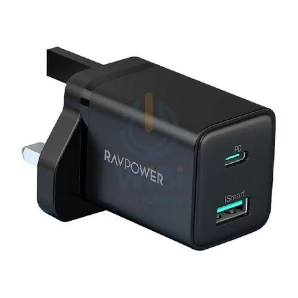 RAVPower RP-PC168 PD 20W 2-Port Wall Charger - Black Accessories > Power Adapters