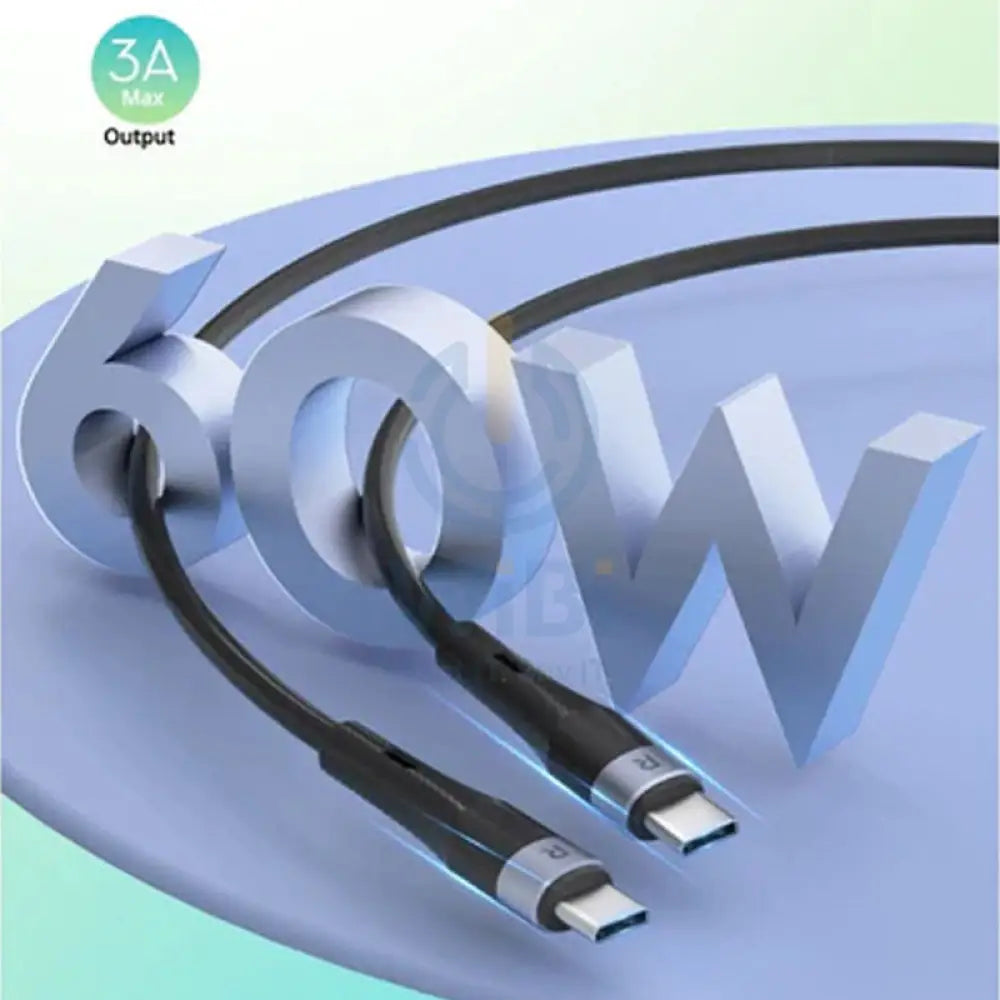 كابل  RAVPower Silicone كابل  1 متر / 60 واط / 480 ميجابت في الثانية / يو اس بي- أسود اكسسوارات  كبلات  محولات  كبلات