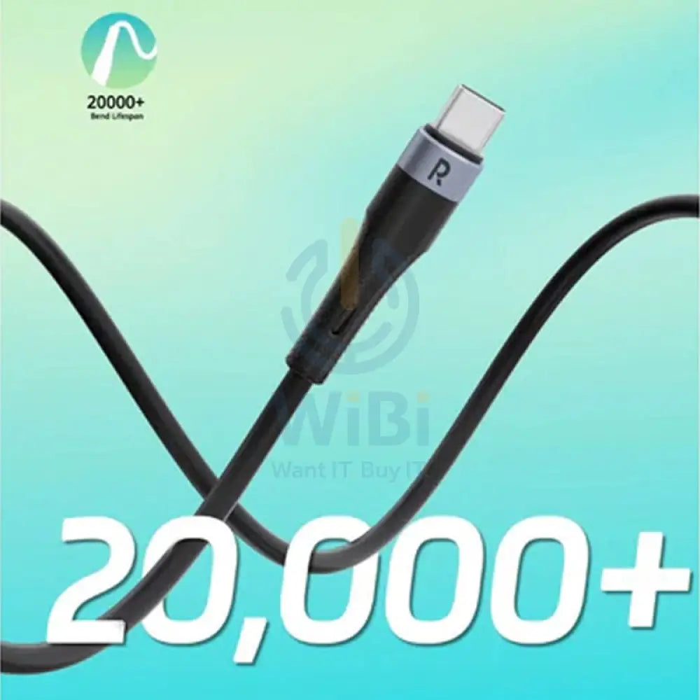 كابل  RAVPower Silicone كابل  1 متر / 60 واط / 480 ميجابت في الثانية / يو اس بي- أسود اكسسوارات  كبلات  محولات  كبلات