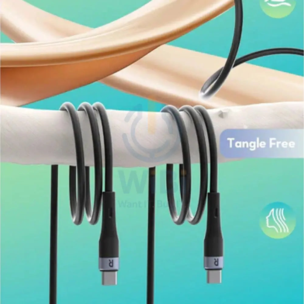 كابل  RAVPower Silicone كابل  1 متر / 60 واط / 480 ميجابت في الثانية / يو اس بي- أسود اكسسوارات  كبلات  محولات  كبلات