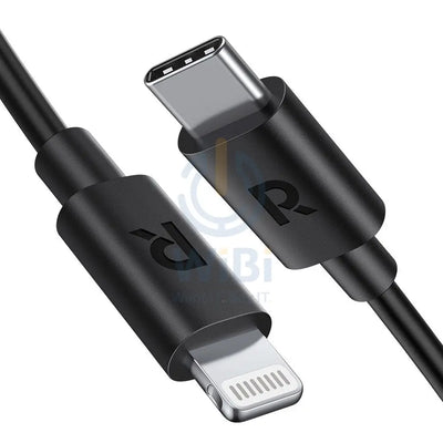 RAVPower TPE Type-C to Lightning Charging Cable - 0.3 Meter / Black Accessories > Cables & Converters > Cables