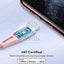 RAVPower Type-C to Lightning Charging Cable - 1 Meter / Nylon Pink Accessories > Cables & Converters > Cables