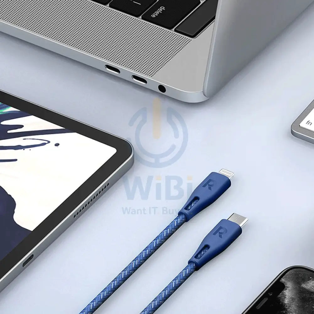 RAVPower Type-C to Lightning Charging Cable - 2 Meter / Nylon Blue Accessories > Cables & Converters > Cables