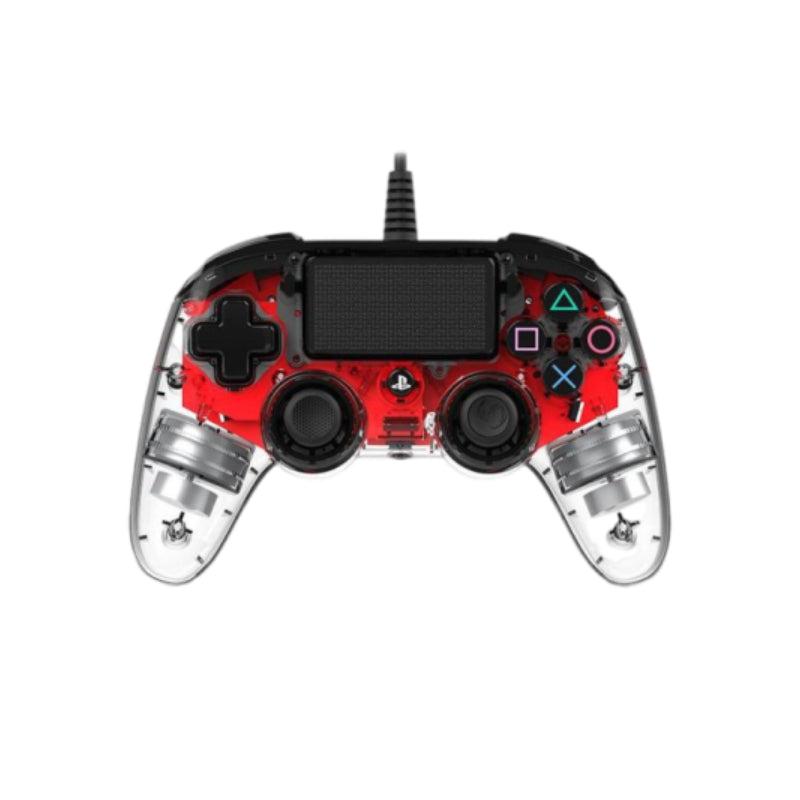 Nacon Wired Compact Controller PS4 - Clear Red