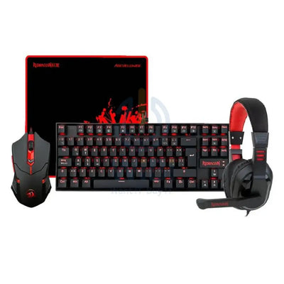 Redragon K552-BB 4 in 1 Mechanical Gaming Combo - 3200 DPI / LED Backlit / Black - KeyBoard Mouse Headset & Mouse Pad
