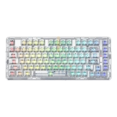 Redragon K649 ELF PRO 3-Mode RGB Mechanical Keyboard - Wired / Wireless / 82 Keys / Transparent - Keyboard Accessories