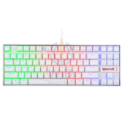 Redragon Kumara K552W-RGB Mechanical Gaming Keyboard - Wired / 87 Keys / White - Keyboard Accessories > Keyboard & Mouse