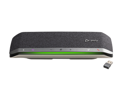 HP Poly Sync 40+ Speakerphone + BT700 USB-A Adapter - USB-A / USB-C / Silver