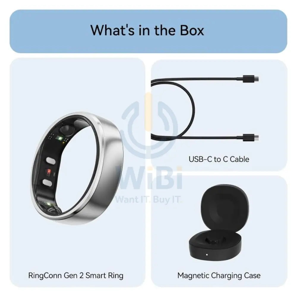 RingConn Smart Ring Gen 2 - Size-7 / Silver Accessories > Smart Devices