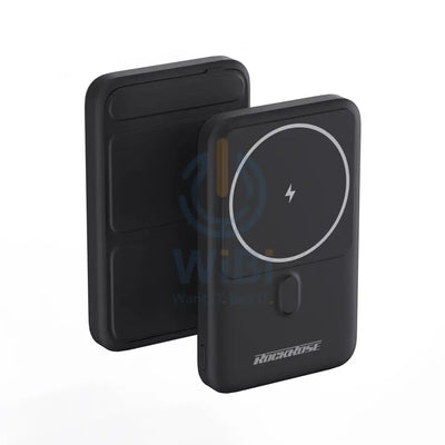 RockRose 10000mAh Magnetic Wireless Charge Power Bank with Kickstand Compatible with MagSafe - Black Accessories >