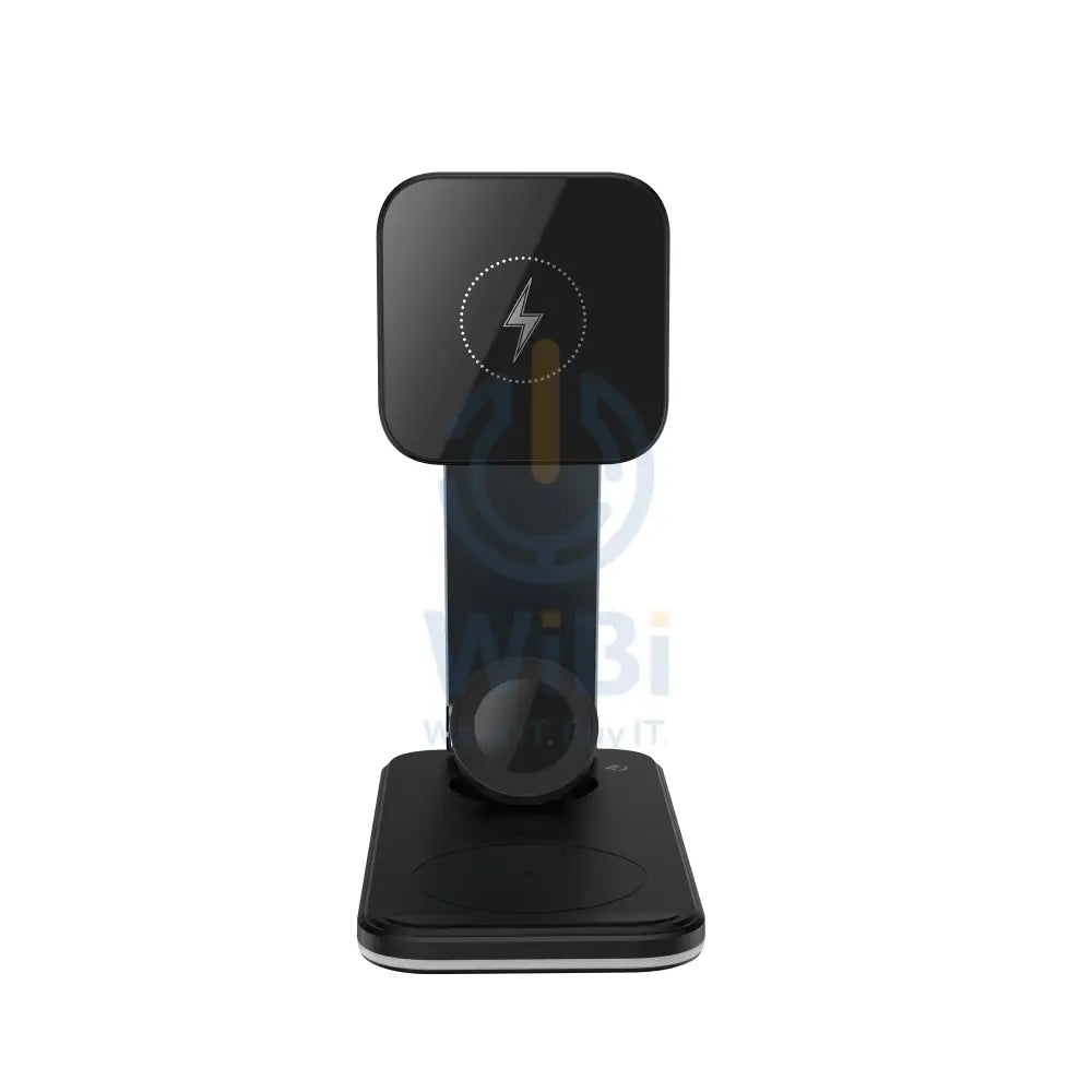Rockrose 3-in-1 Foldable Wireless Charging Stand Compatible with MagSafe - Black Accessories > Power Adapters