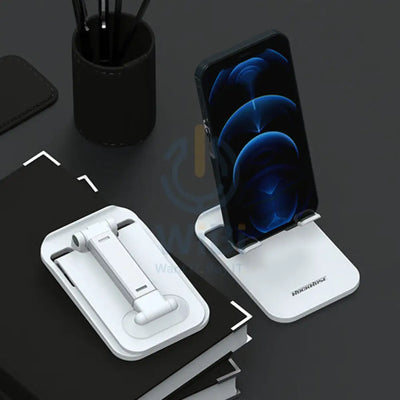 RockRose Foldable Desktop Phone Stand - White Accessories > Mobiles & Tablets > Mobiles > Mobile Holder / Stands