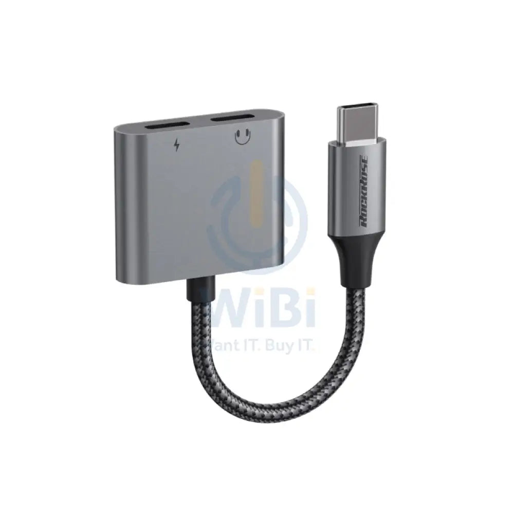 RockRose USB-C to USB-C+USB-C Adapter - Grey – WIBI (Want IT. Buy IT.)