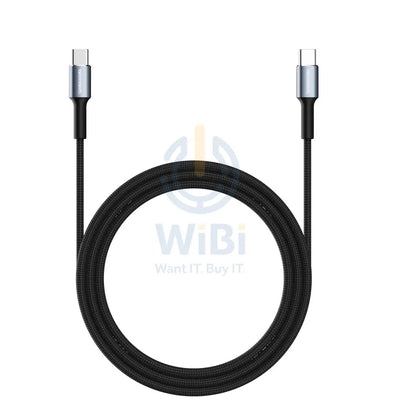 RockRose USB-C to USB-C Nylon-braided Cable - 3A / 60W / 1M / Black Accessories > Cables & Converters > Cables