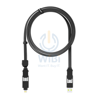 Rolling Square inCharge XL 2m - Black Accessories > Cables & Converters > Cables