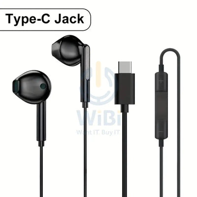 Royal Earphones - In-Ear / 1.2 Meter / USB-C / Black Accessories > Audio > Headphones