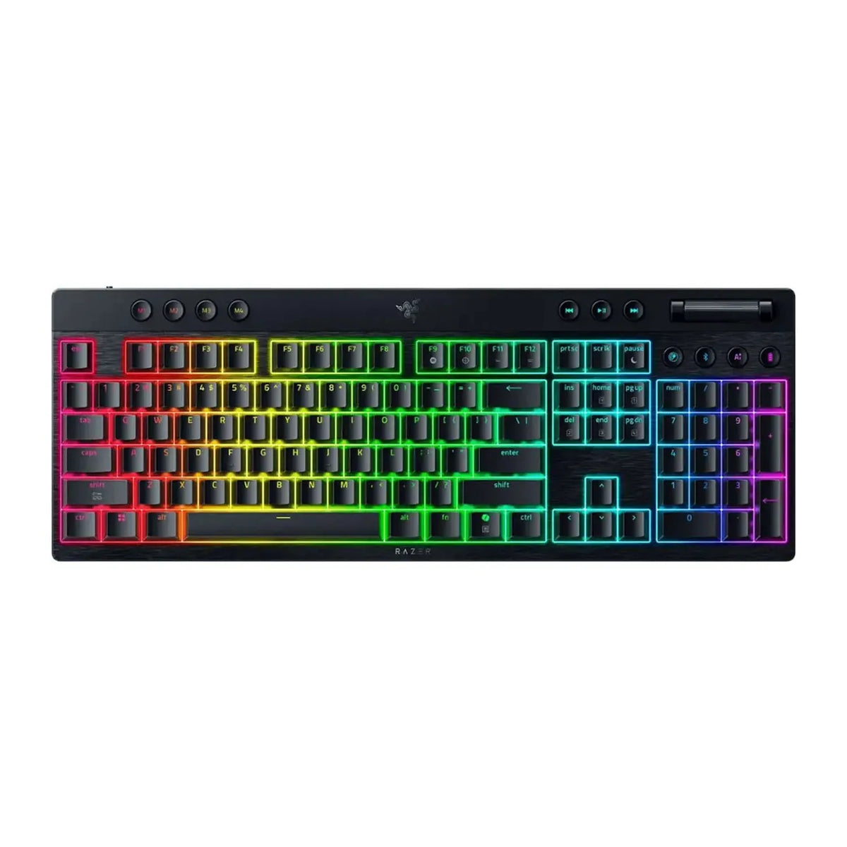 Razer BlackWidow V4 Low-Profile HyperSpeed Wireless Gaming Keyboard With Linear Yellow Switches - Black