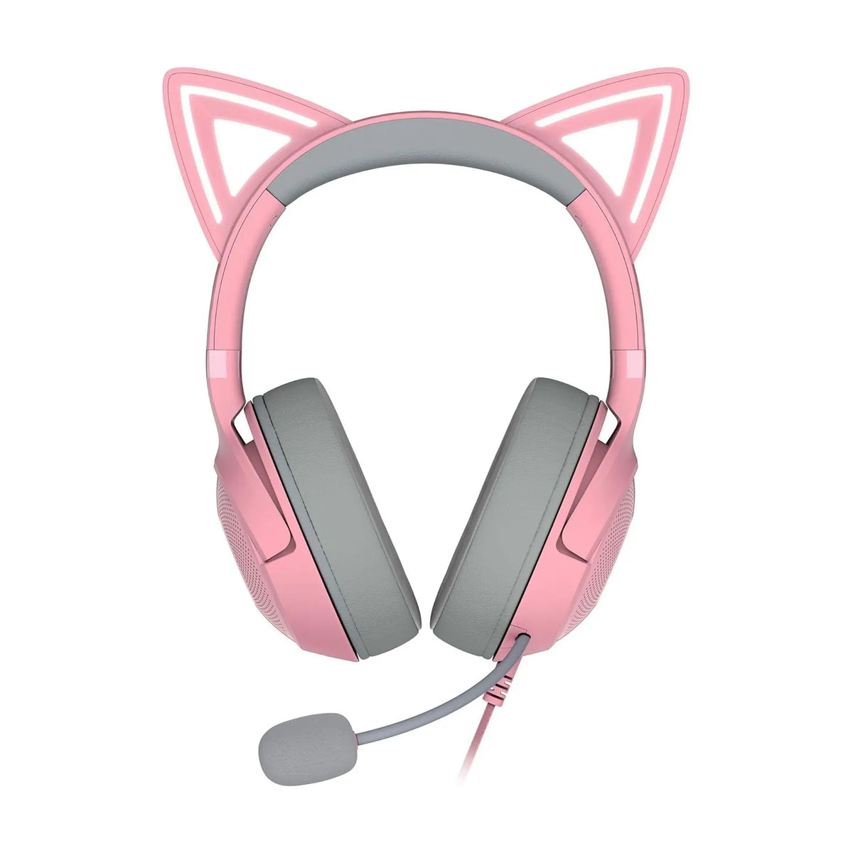 Razer Kraken Kitty V2 USB Wired RGB Gaming Headset With Chroma Kitty Ears - Stream Reactive Lighting / Quartz Pink