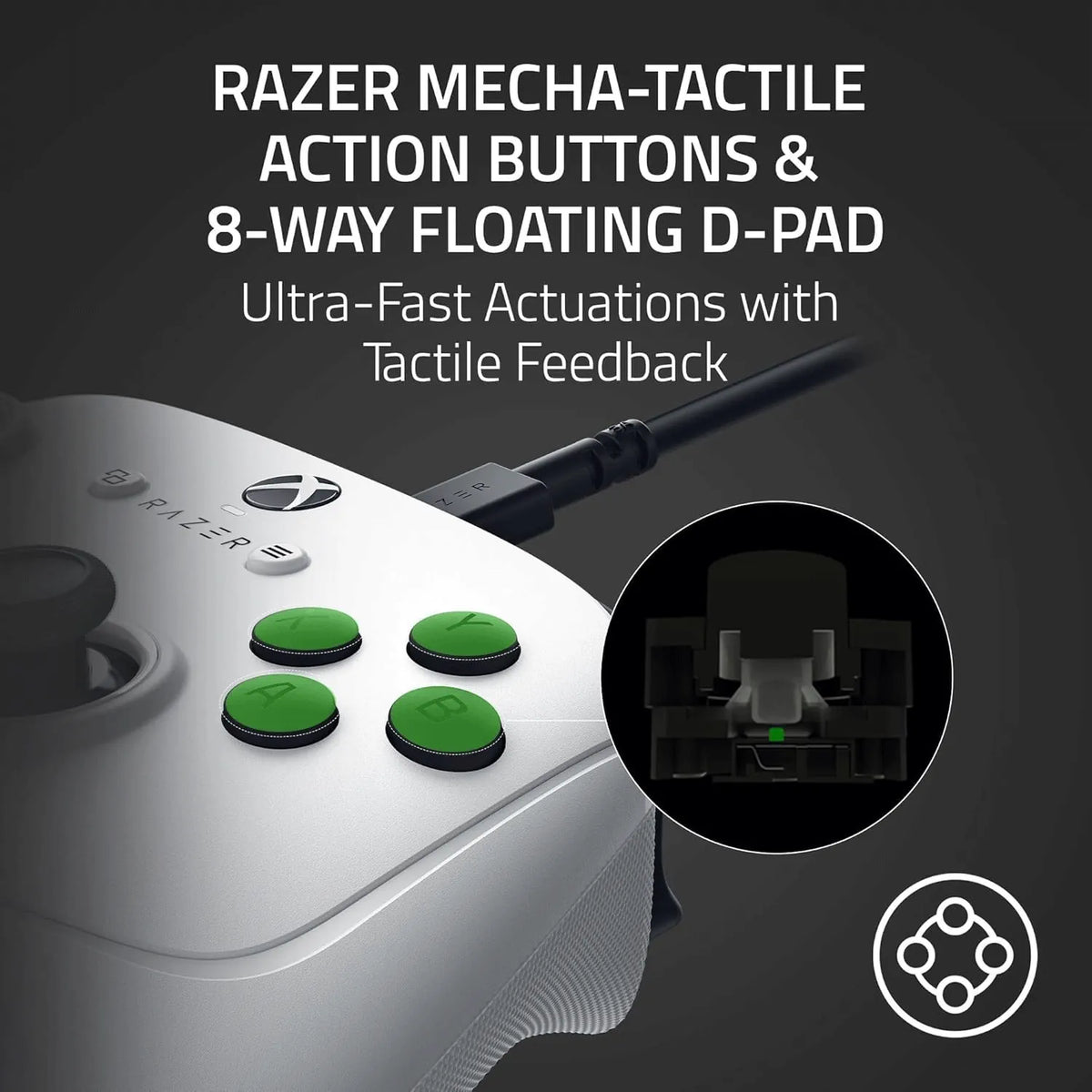 Razer Wolverine V3 Tournament Edition Wired Esports Controller- White