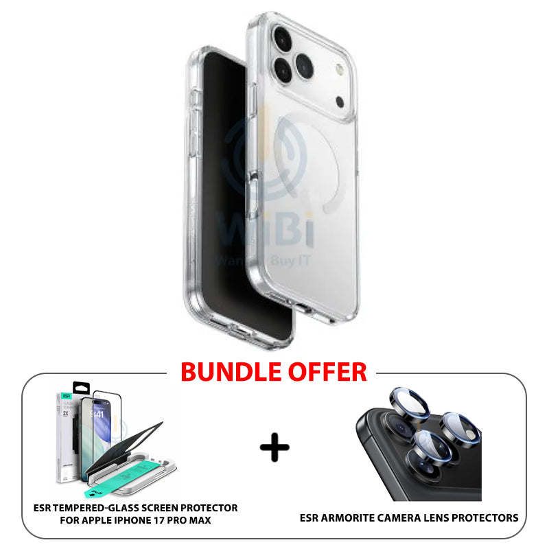 UNIQ Hybrid Clario Magclick Charging (ECO) For iPhone 17 Pro Max (2025) 6.9 - Lucent Clear