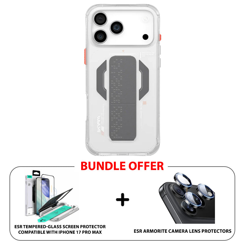 SKINARMA HAXA Mag-Charge مع حامل حافظة  ابل ايفون  برو ماكس  شفاف