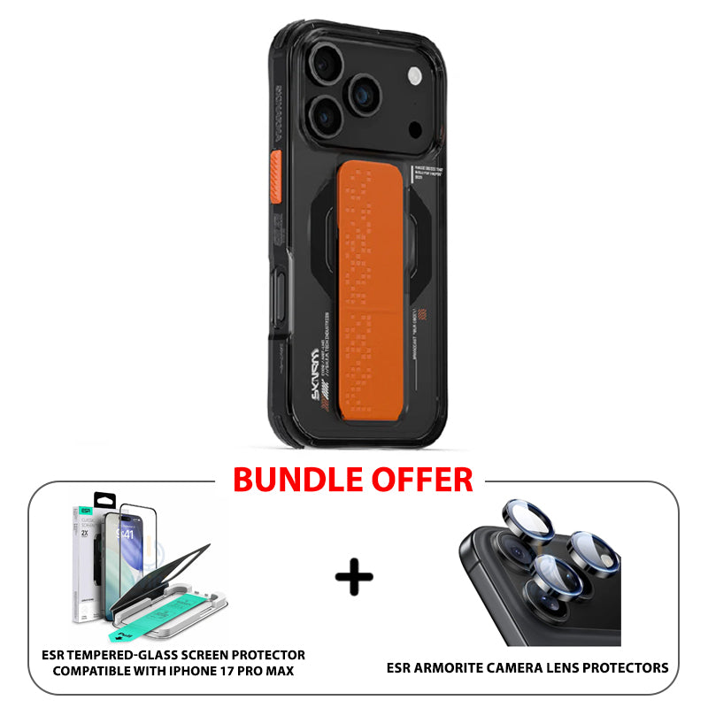 SKINARMA Haxa Mag-Charge حافظة مع حامل  ابل ايفون  برو ماكس 2025) - جرافيت