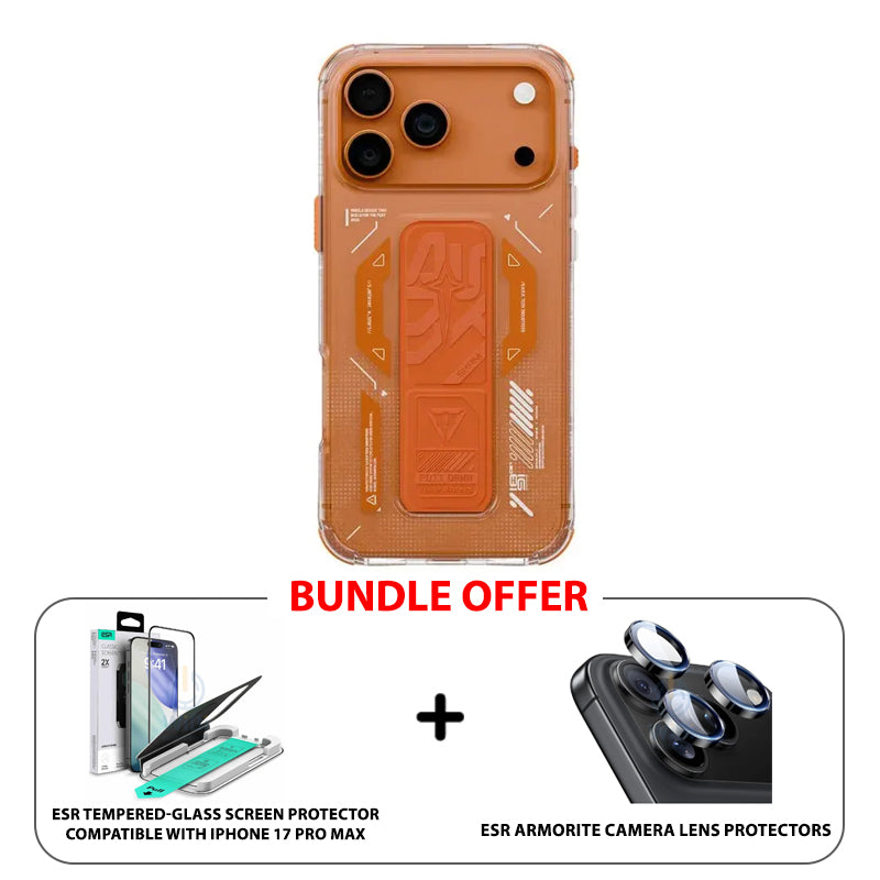 SKINARMA Helio Mag-Charge حافظة مع حامل  ابل ايفون  برو ماكس 2025) - برتقالي