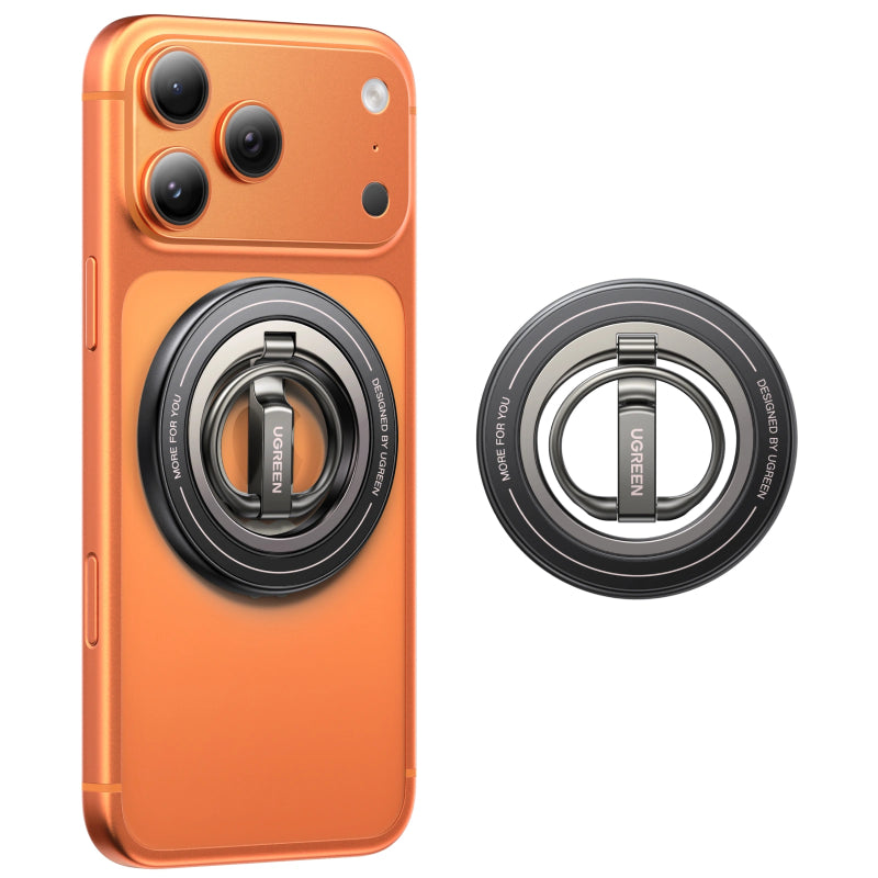 UGREEN Magnetic Phone Ring Holder With Stand - Matte Grey