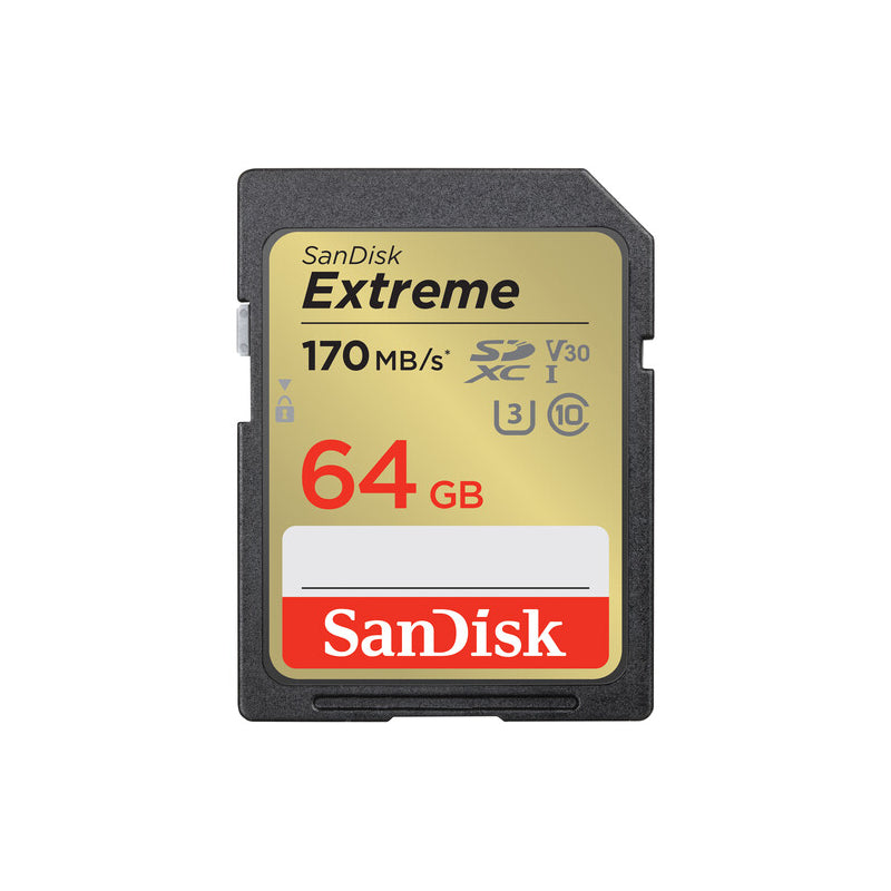 SanDisk Extreme SD UHS-I Card - 64GB / Up to 170MB/s