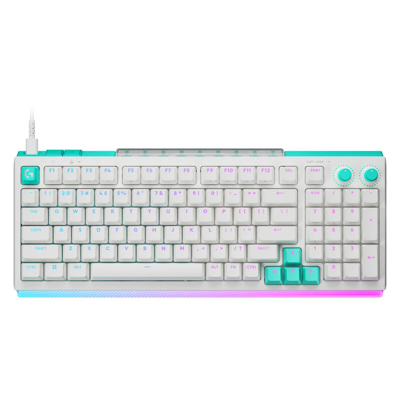 Logitech G512 X 98 Dual Swap TMR Analog / Mechanical Wired Gaming Keyboard Analog Optical Switch With LIGHTSYNC RGB - White
