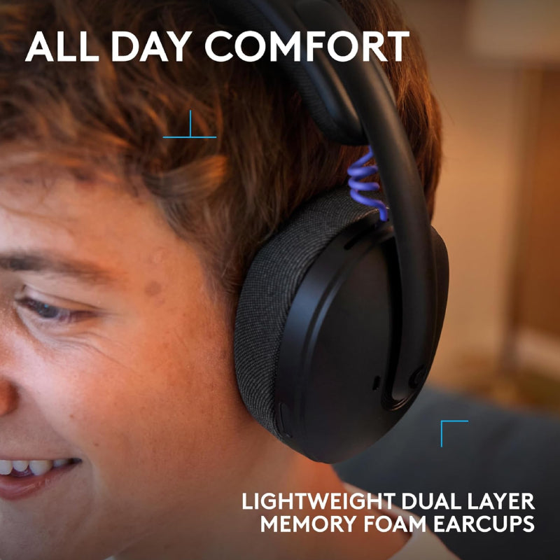 Logitech G325 LIGHTSPEED Wireless Gaming Headset - Bluetooth 5.2 / USB-C to USB-A / Black