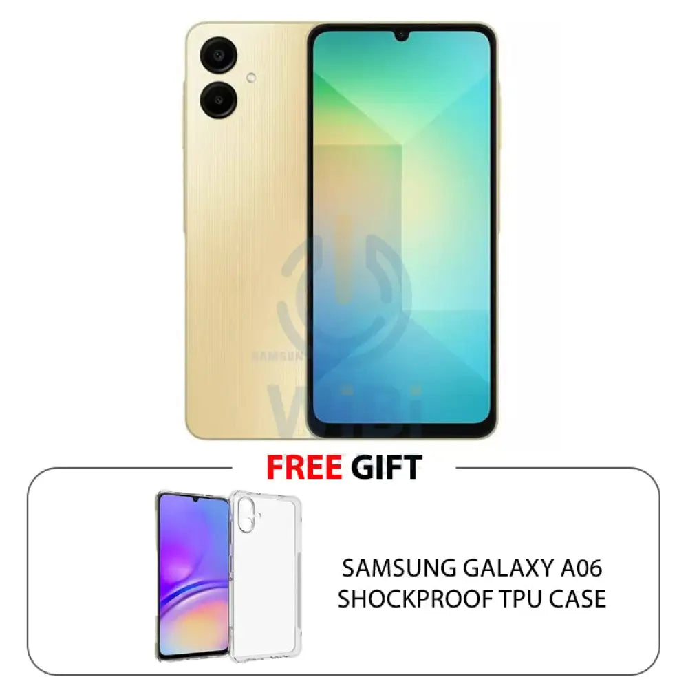 Samsung Galaxy A06 - 4GB RAM / 64GB / 6.7’’ / 4G / Gold - Mobile Mobiles & Tablets > Mobiles