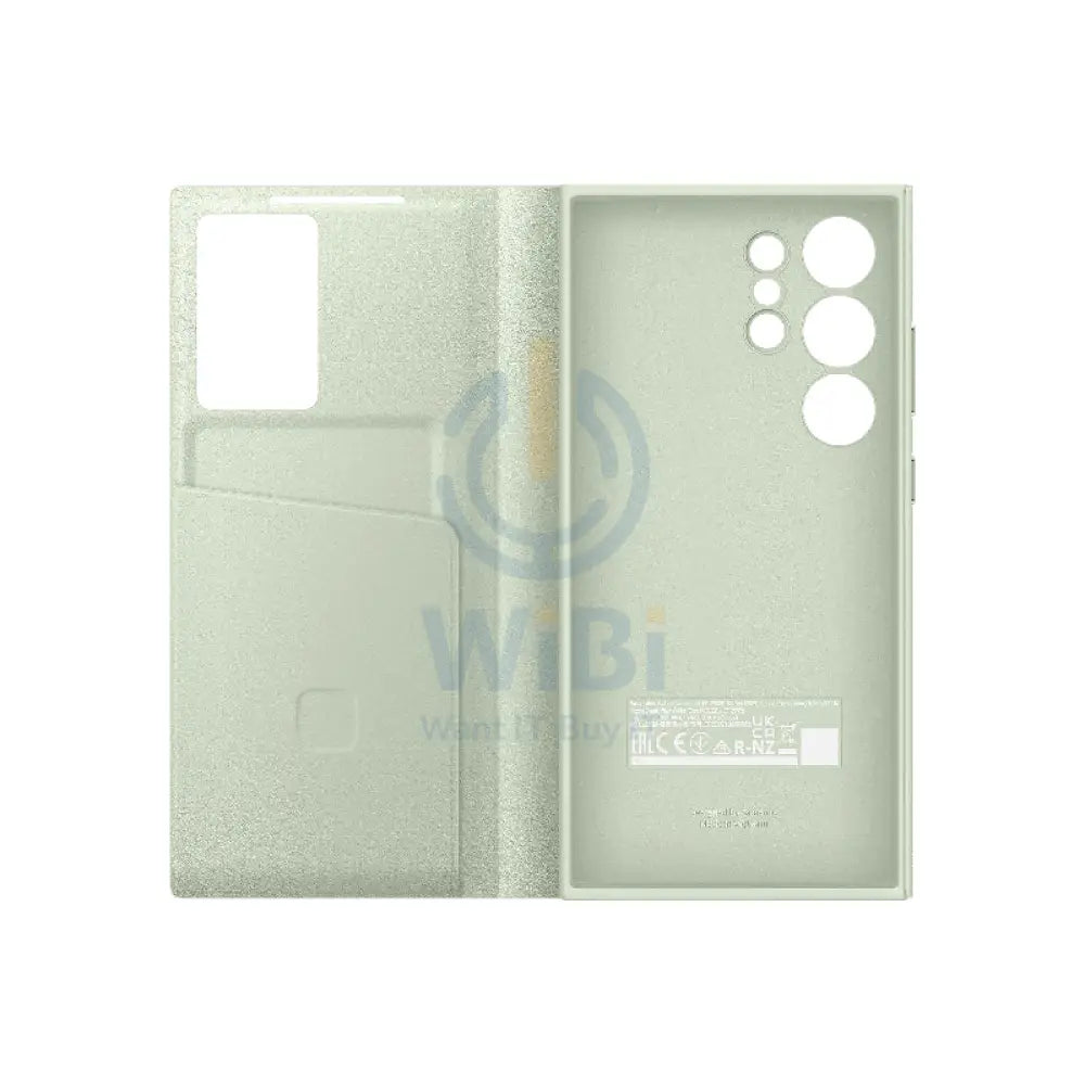 Samsung Galaxy S24 Ultra Smart View Wallet Case - Light Green Accessories > Mobiles & Tablets > Mobiles > Covers & Cases
