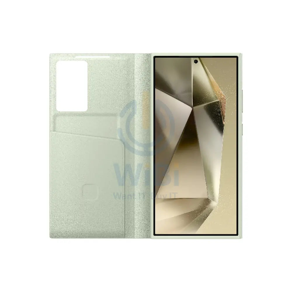 Samsung Galaxy S24 Ultra Smart View Wallet Case - Light Green Accessories > Mobiles & Tablets > Mobiles > Covers & Cases