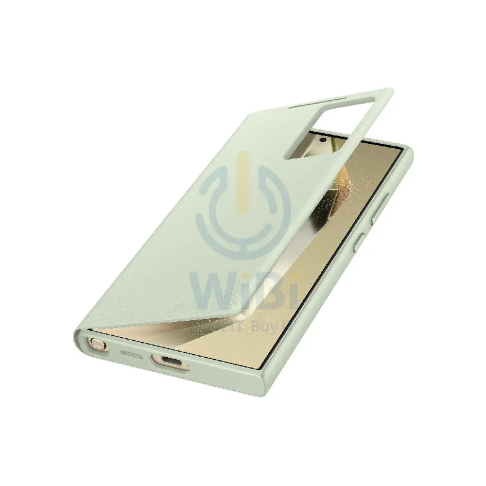 Samsung Galaxy S24 Ultra Smart View Wallet Case - Light Green Accessories > Mobiles & Tablets > Mobiles > Covers & Cases